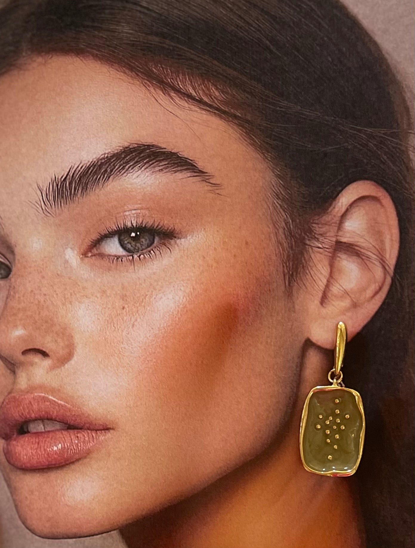 Olive Grace Drop Earrings