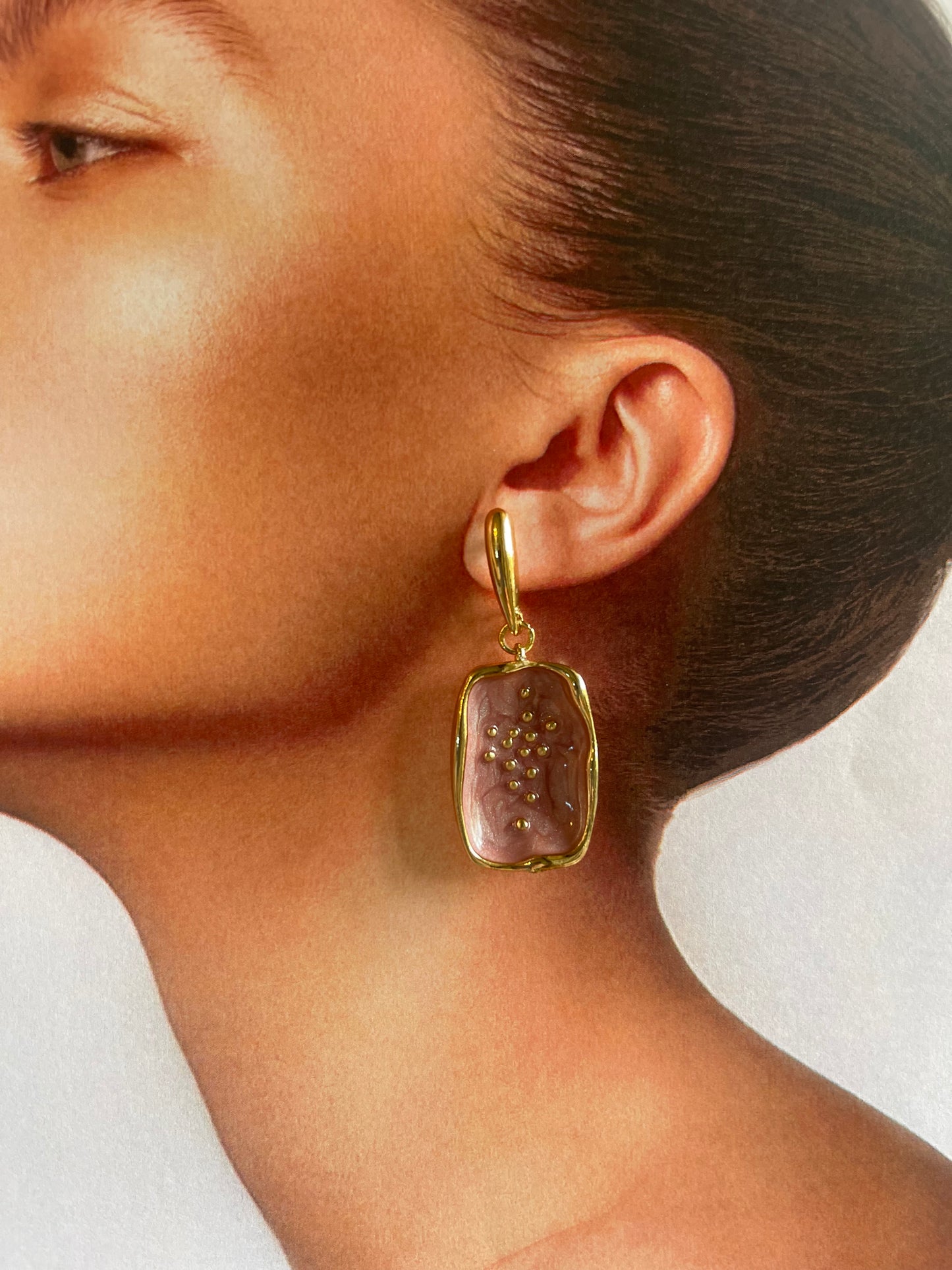Rosé Gold Drop Earrings