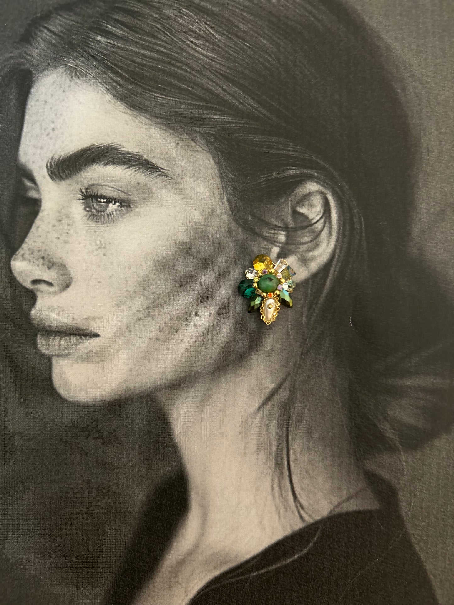 Emerald Bloom Handmade Earrings