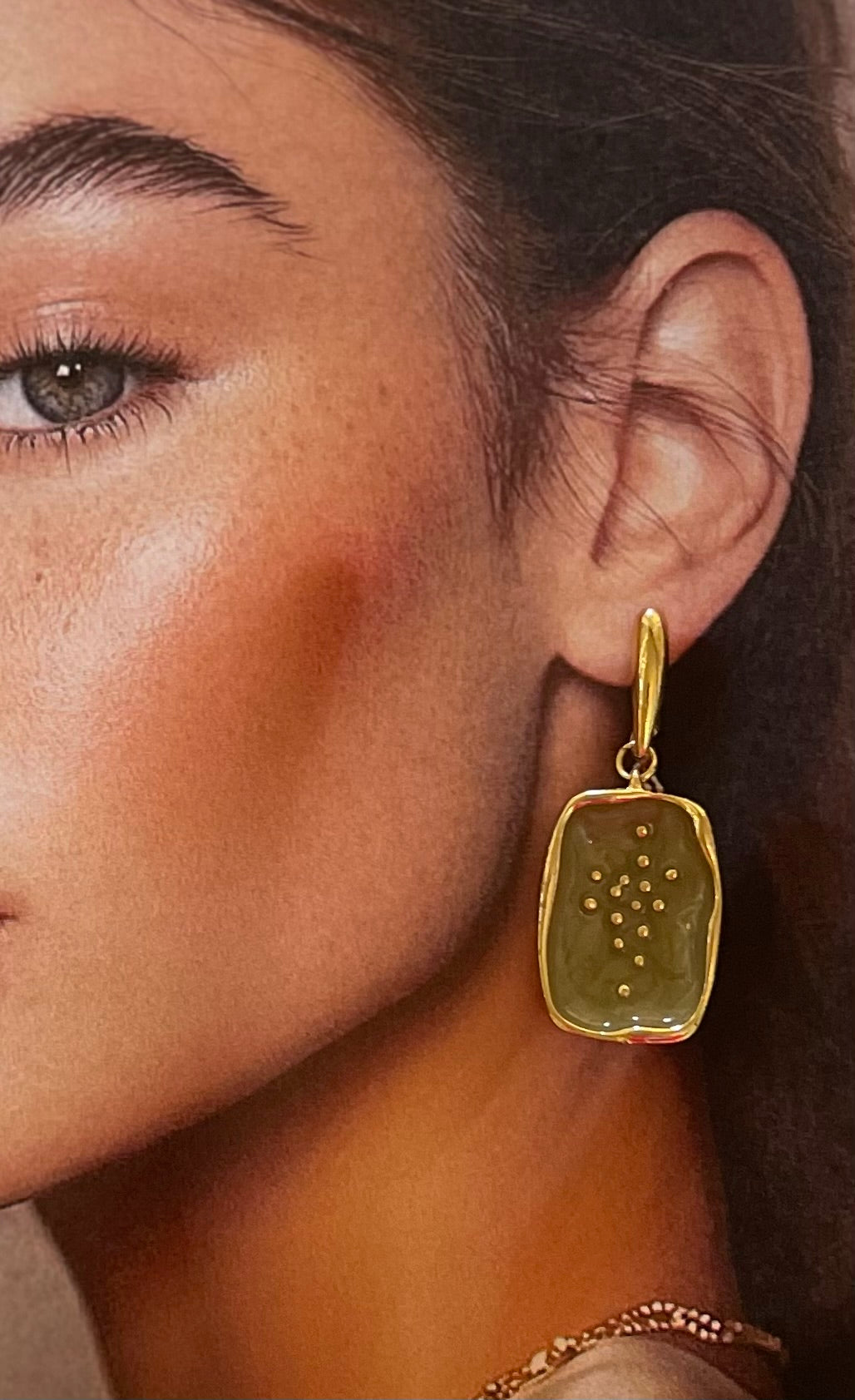 Olive Grace Drop Earrings