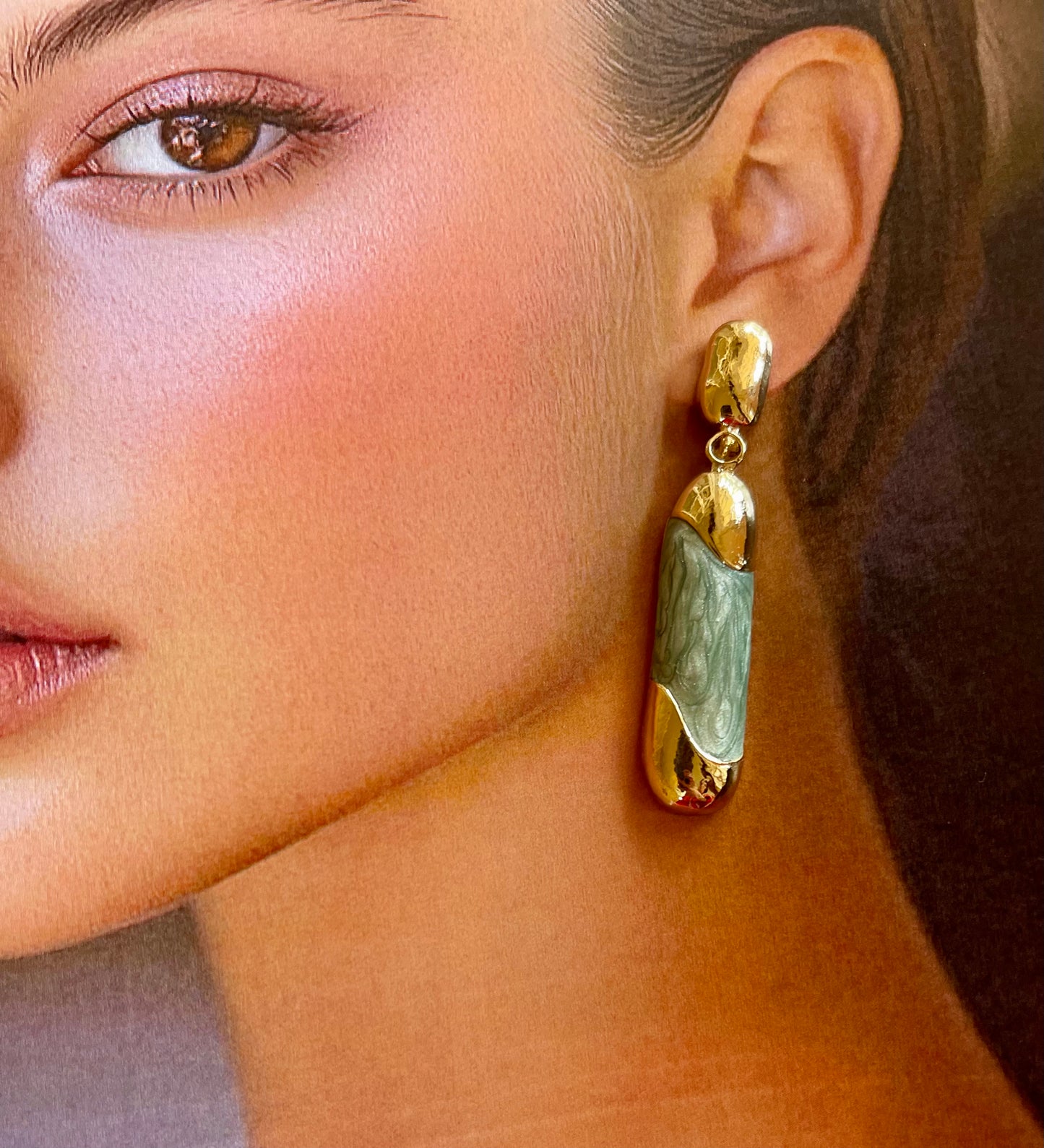 Azure Sleek Drop Earrings