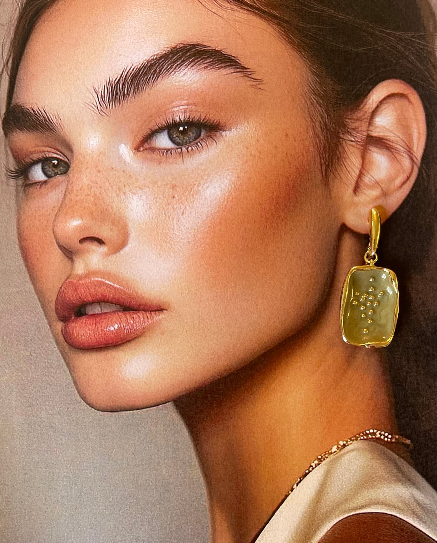 Olive Grace Drop Earrings