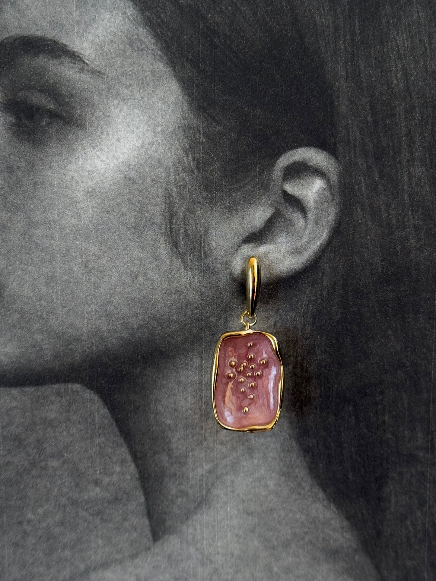 Rosé Gold Drop Earrings